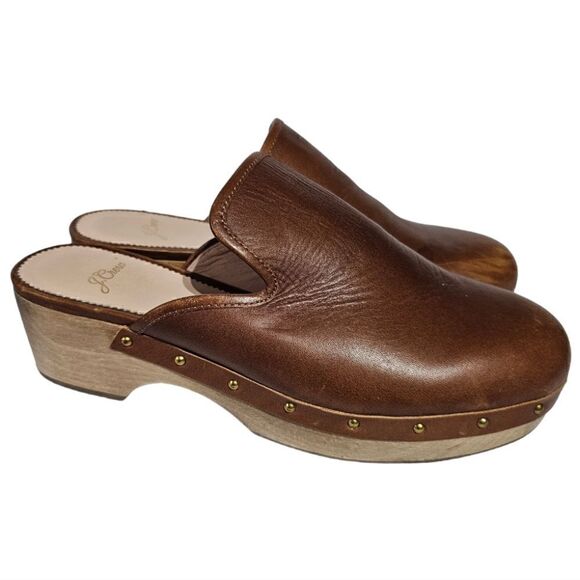 J. Crew Luggage Leather Clogs - Size 8 - Picture 1 of 10